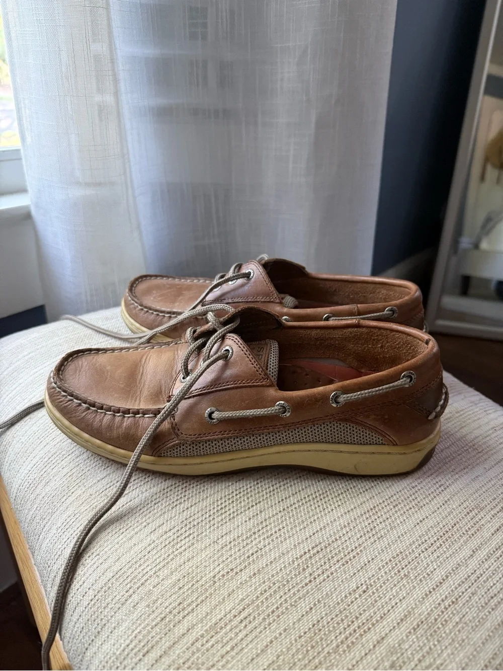 Sperry Tan/Brown Leather Boat Shoes